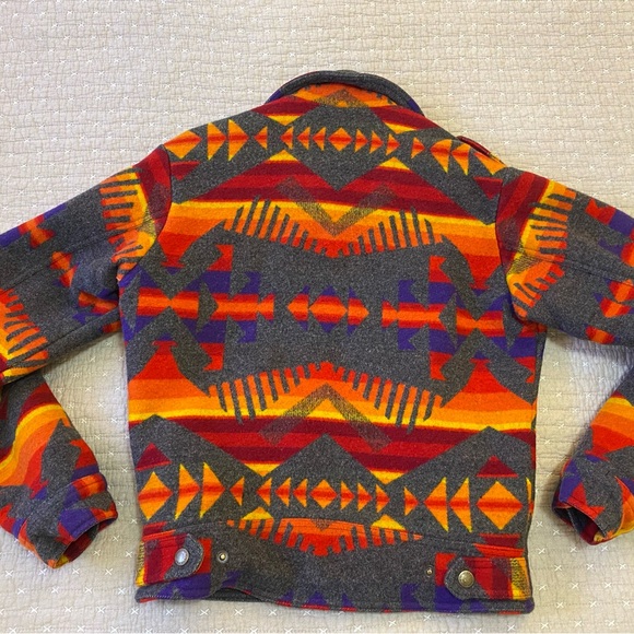 Pendleton Wool Jacket with Red and Orange Accents - Picture 2 of 9